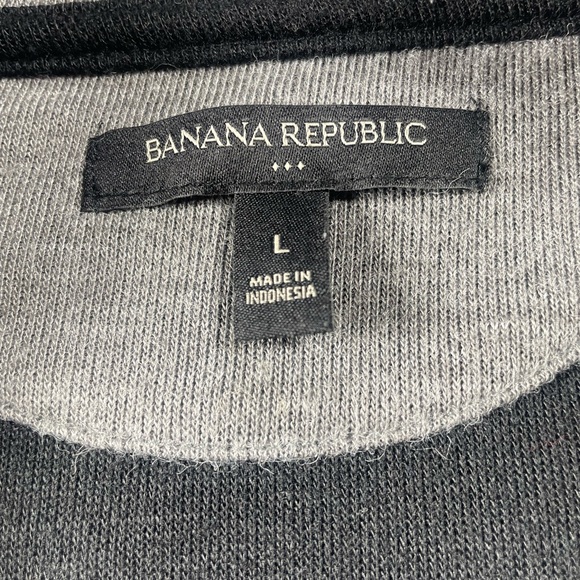 Banana Republic Men's Black Half-Zip Pullover Sweater - Picture 2 of 7